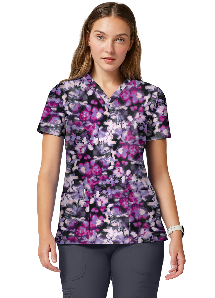 Chaqueta con diseño Dama Cherokee Achieve CK00010 - Watercolor Blooms