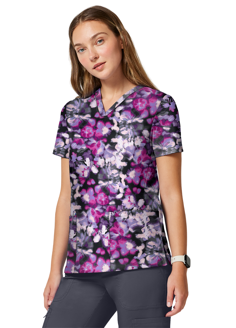 Chaqueta con diseño Dama Cherokee Achieve CK00010 - Watercolor Blooms