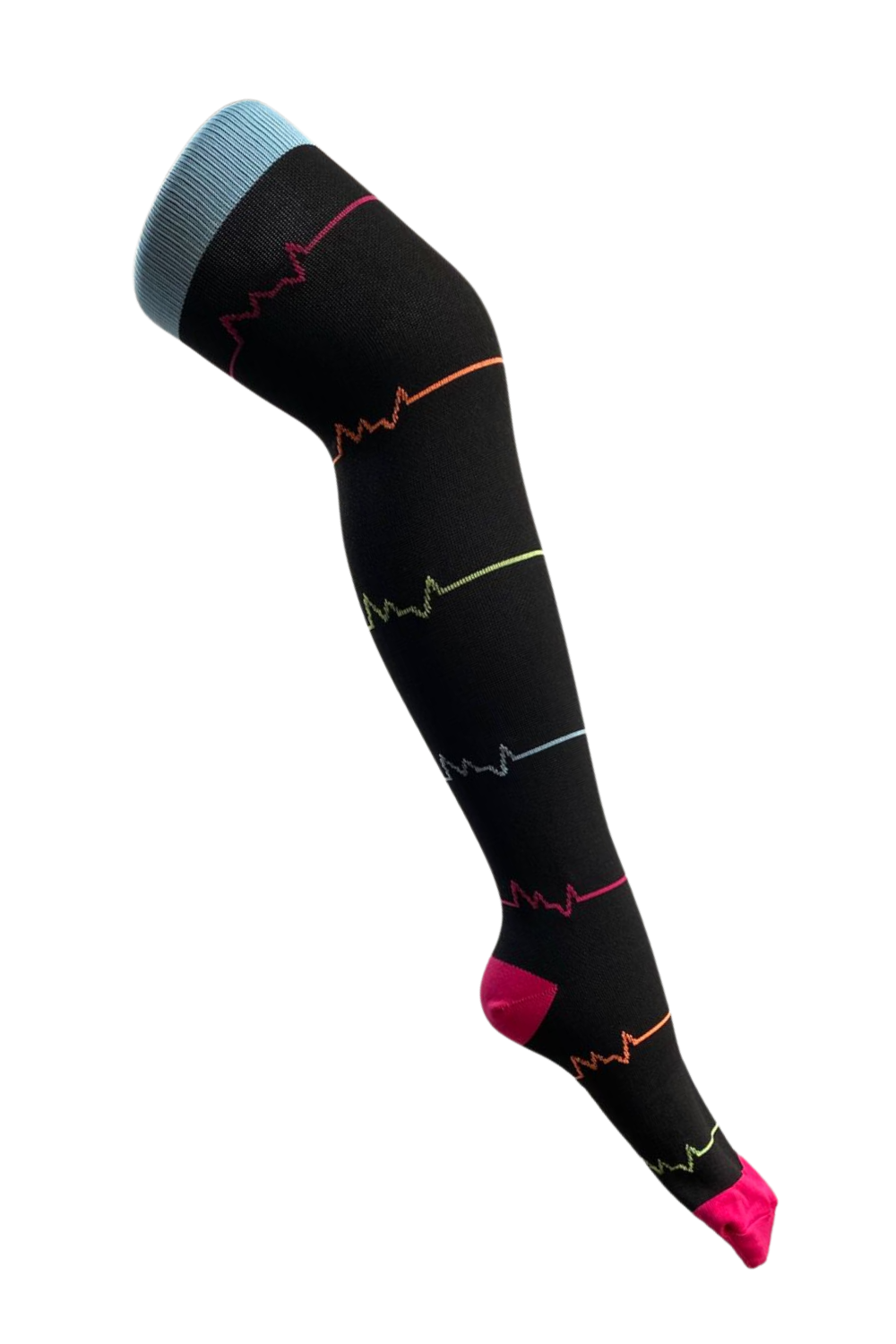 Media Antivarices con diseño Dama Doktor's DKTMED - Ekg Celeste