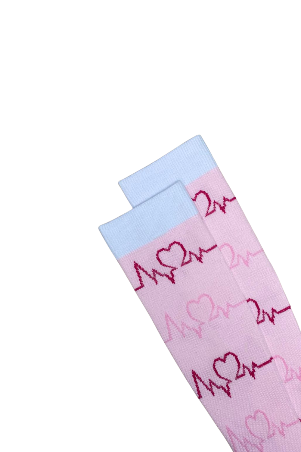 Media Antivarices con diseño Dama Doktor's DKTMED - Ekg Rosado Blanco
