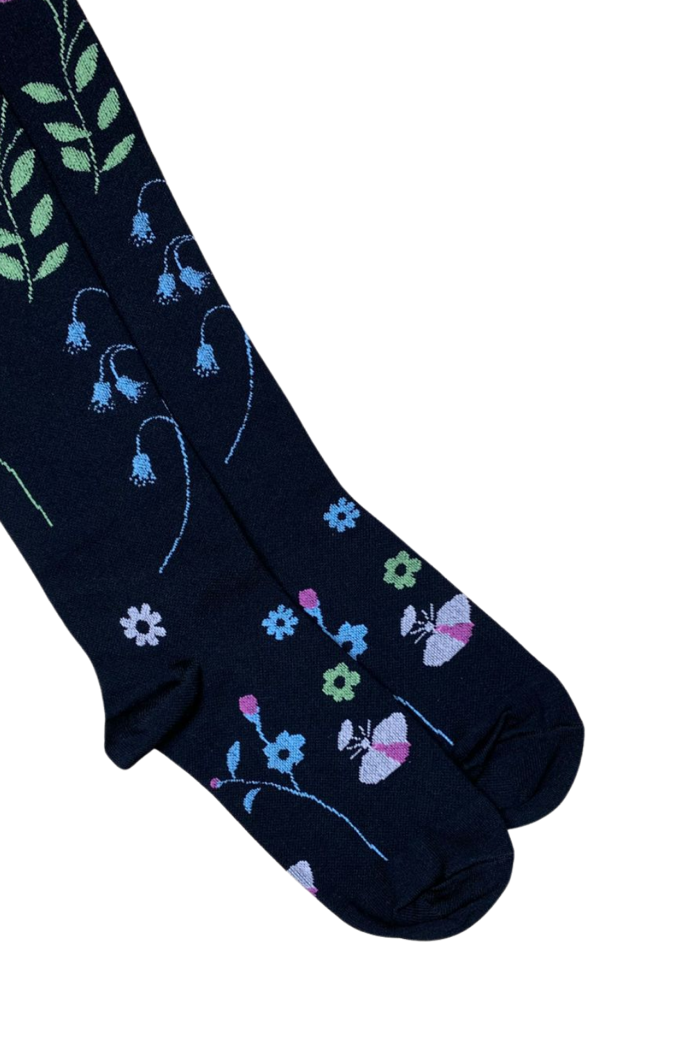 Media Antivarices con diseño Dama Doktor's DKTMED - Flores Negro