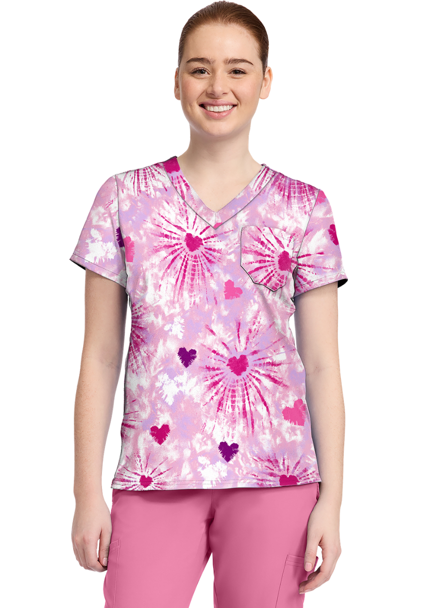 Chaqueta con Diseño Dama Med Couture MC Prints MC632 - Tie Dye Hearts