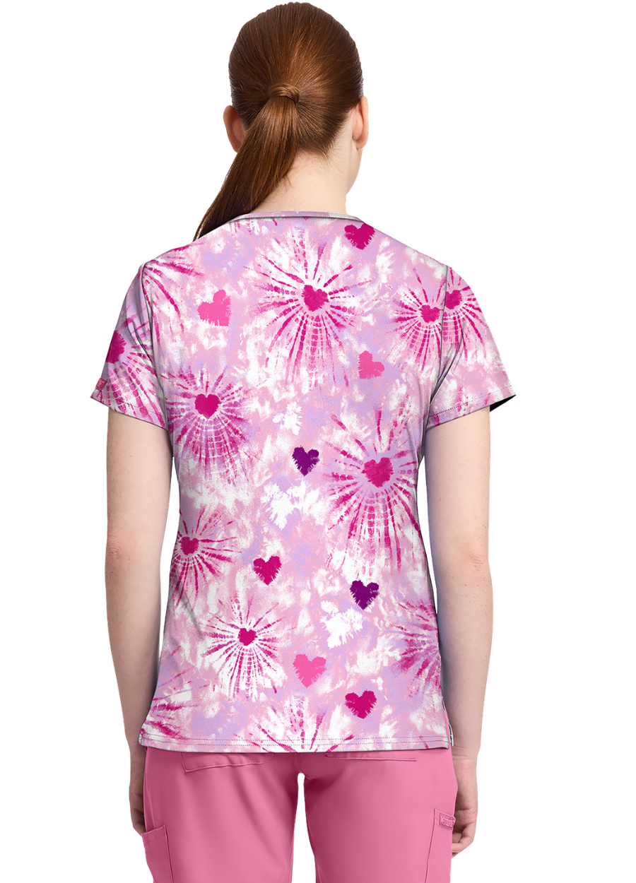 Chaqueta con Diseño Dama Med Couture MC Prints MC632 - Tie Dye Hearts