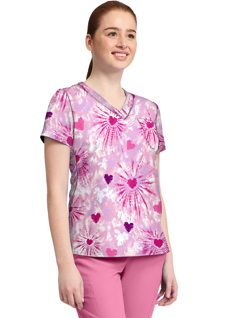 Chaqueta con Diseño Dama Med Couture MC Prints MC632 - Tie Dye Hearts
