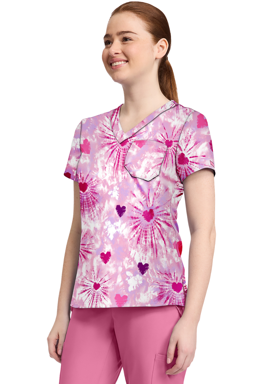 Chaqueta con Diseño Dama Med Couture MC Prints MC632 - Tie Dye Hearts