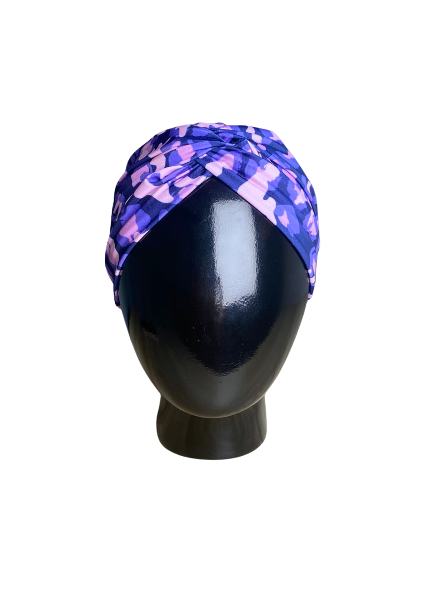 Turbante Vincha con diseño Dama Doktor's MS00025 - Camuflado Lila/Rosado