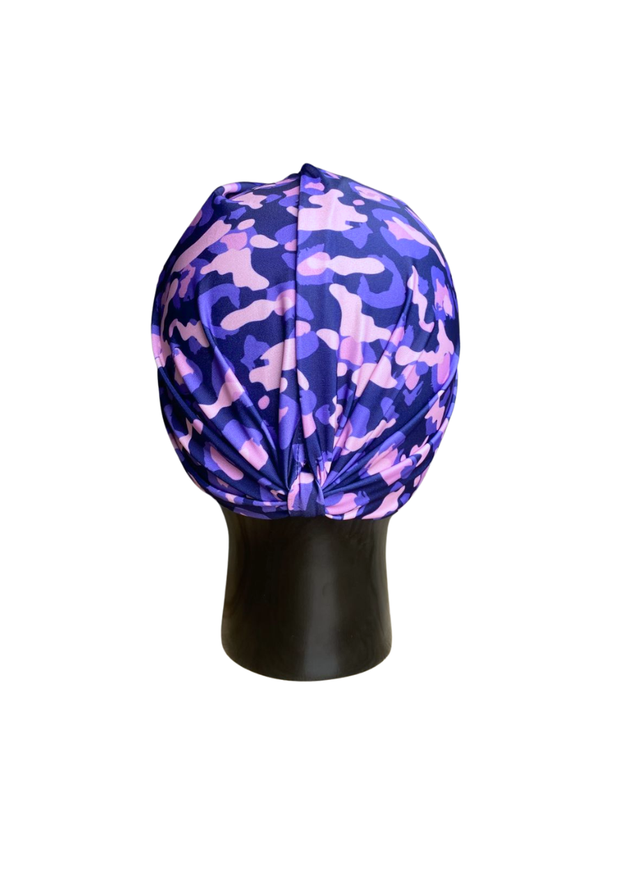 Turbante Vincha con diseño Dama Doktor's MS00025 - Camuflado Lila/Rosado