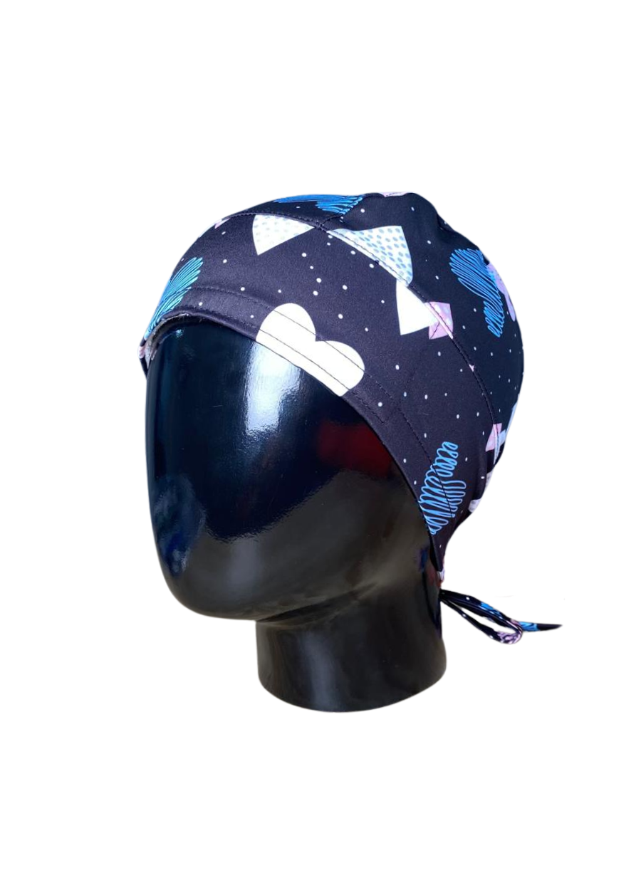 Gorro con diseño Dama Dragon Fly MSGCA - Corazones Rosado y Plomo