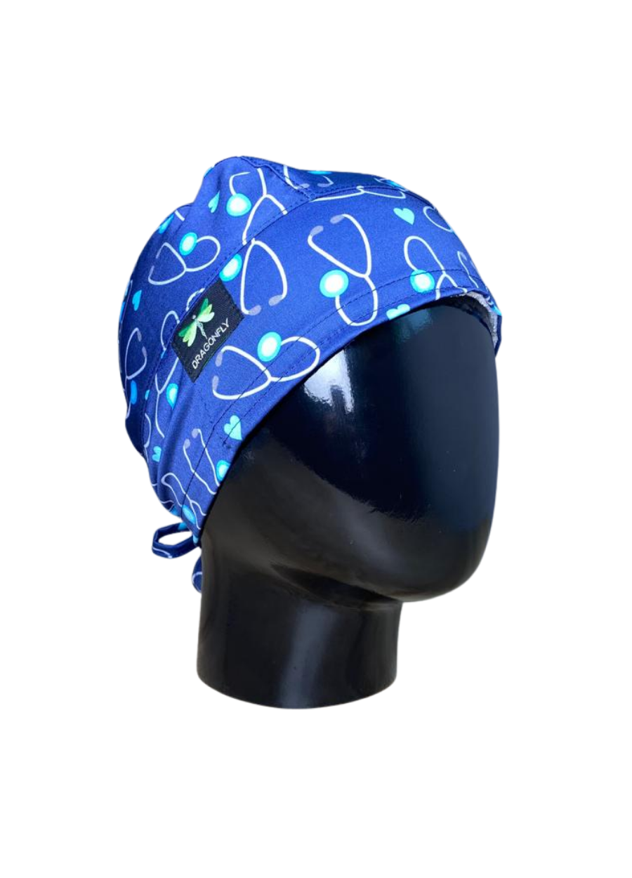 Gorro con diseño Dama Dragon Fly MSGCA - Estetoscopio y Corazones