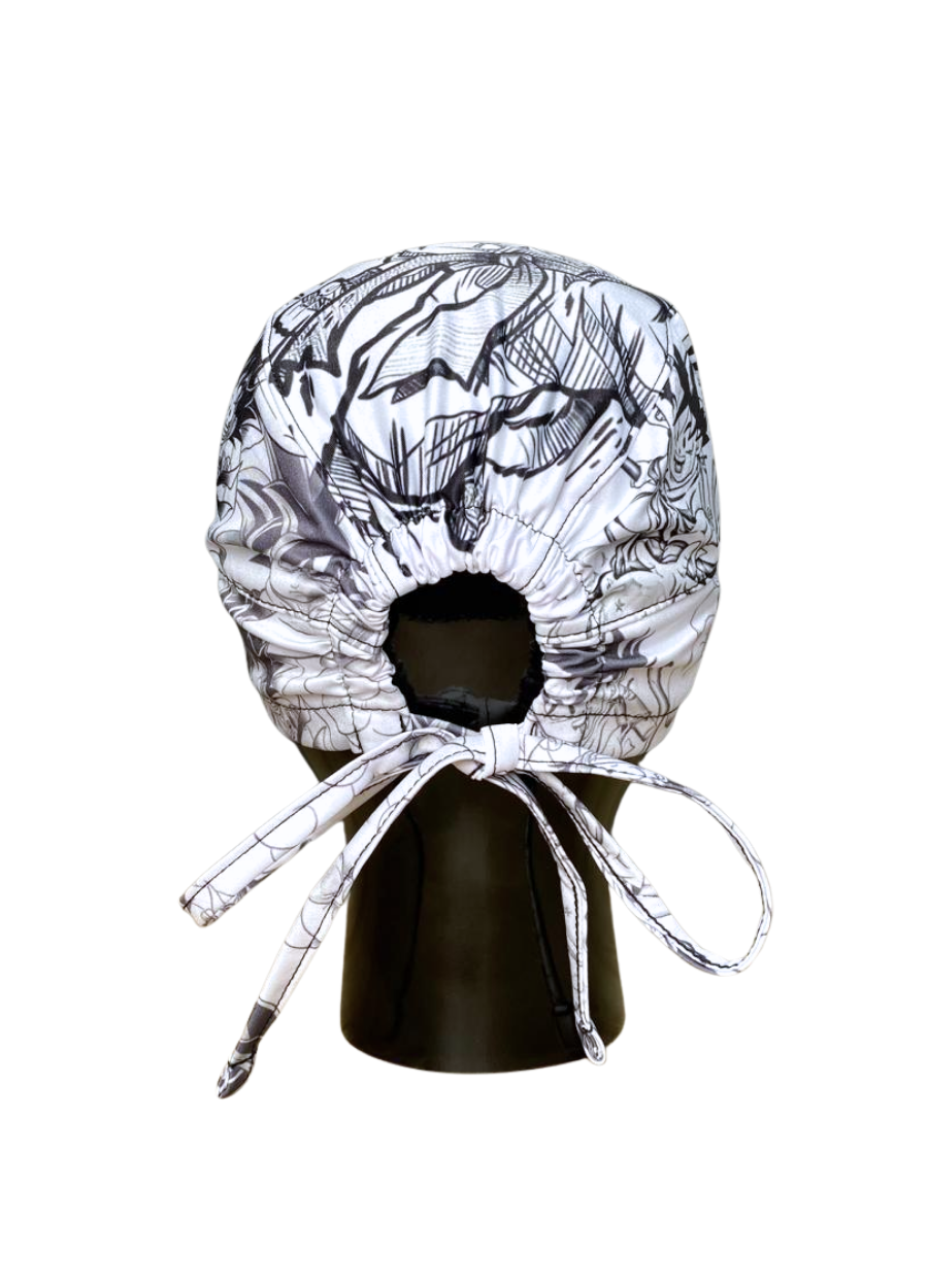 Gorro con diseño Caballero Dragon Fly MSGCA - Goku Blanco y Negro