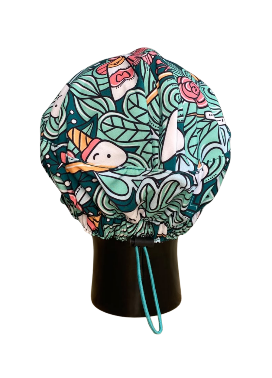 Gorro con diseño Dama Dragon Fly MSGR - Iconos Dentales Verde