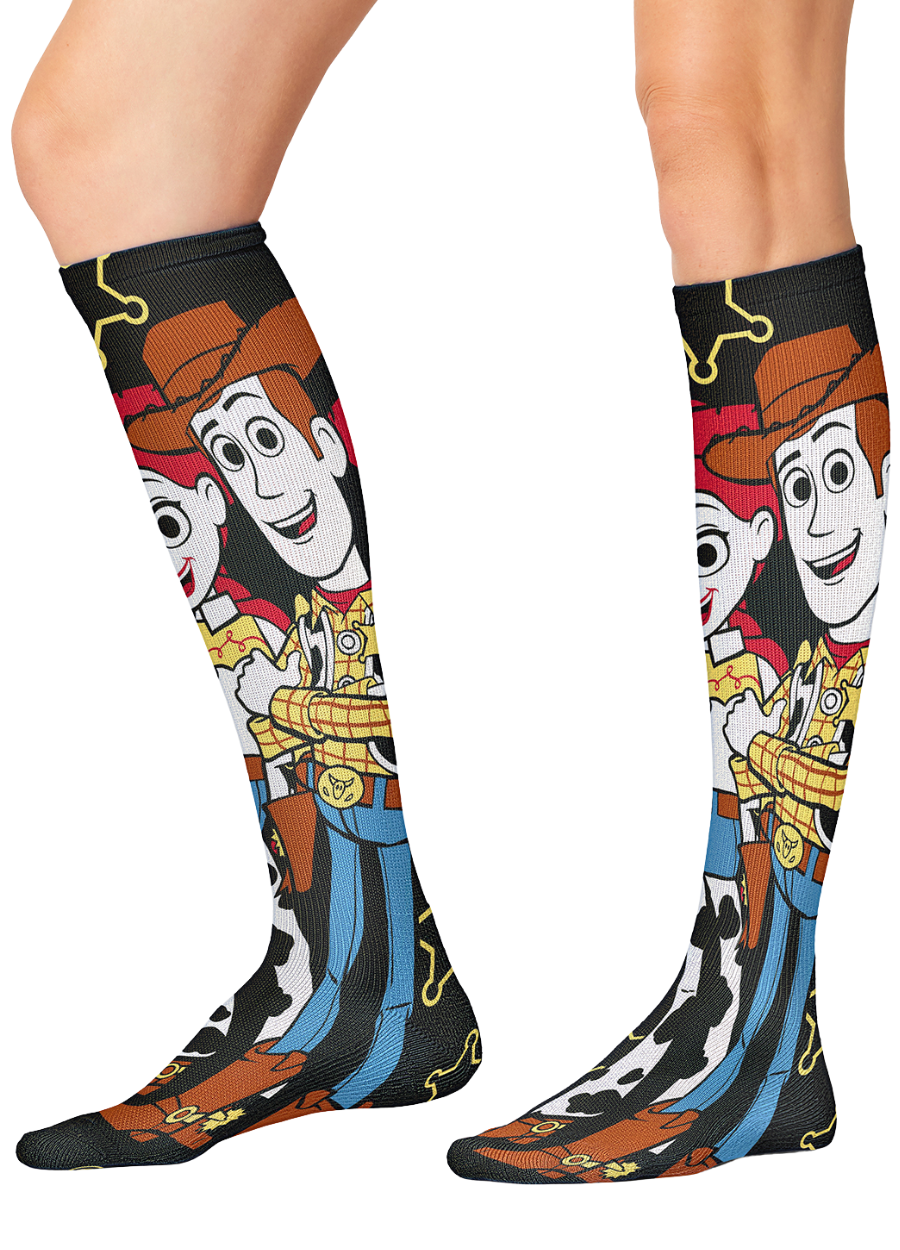 Media Antivarices con diseño Dama Cherokee PRINTSUPPORT - Cowboy Camaraderie