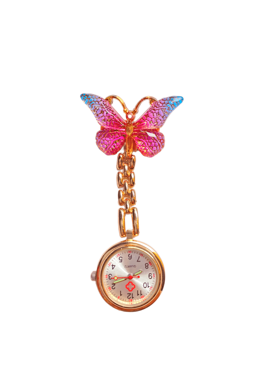 RELOJ PRENDEDOR MARIPOSA DORADO DAMA DOKTOR´S